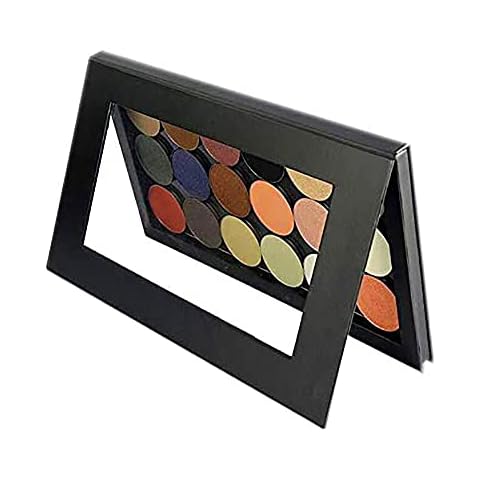 Coosei Magnetic Makeup Palette for Eyeshadow, Single Layer Magnetic Eyeshadow Empty Palette, Transparent Window Black Large Makeup Palette Cover