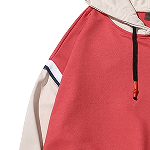 DGHM-JLMY Sudadera con capucha para hombre color contraste miniatura 6