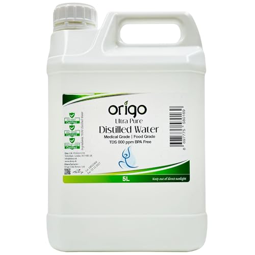 Origo Distilled Water - 100% Ultra Pure Water 5L | Advanced Purification Technology, Ultra Pure Water For Battery, Steam Iron And General Everyday Use! - 4