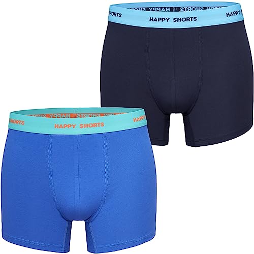 Happy Shorts Herren Unterwäsche Retro Pants 2-Pack Motiv: Uni 1 - Größe XXL