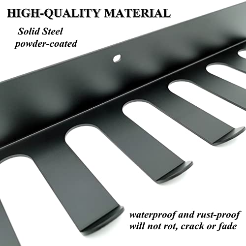 Pramoon Baseball Bat Rack, Wall Mount, Hold 14 Baseball/Softball Bats, Solid Steel Heavy Duty Metal Bat Holder, Sports Equipment Organizer Hanger, With 2 Black Hanging Buckles #TOP4