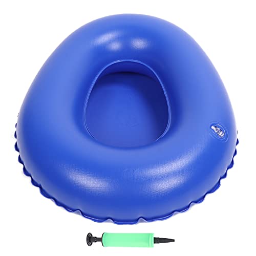 Fyearfly Aufblasbare Bettpfanne Bett Toilette für Mobilitätseingeschränkte Weiche PU Bettpfanne mit Luftpumpe Anti-Dekubitus Pflege