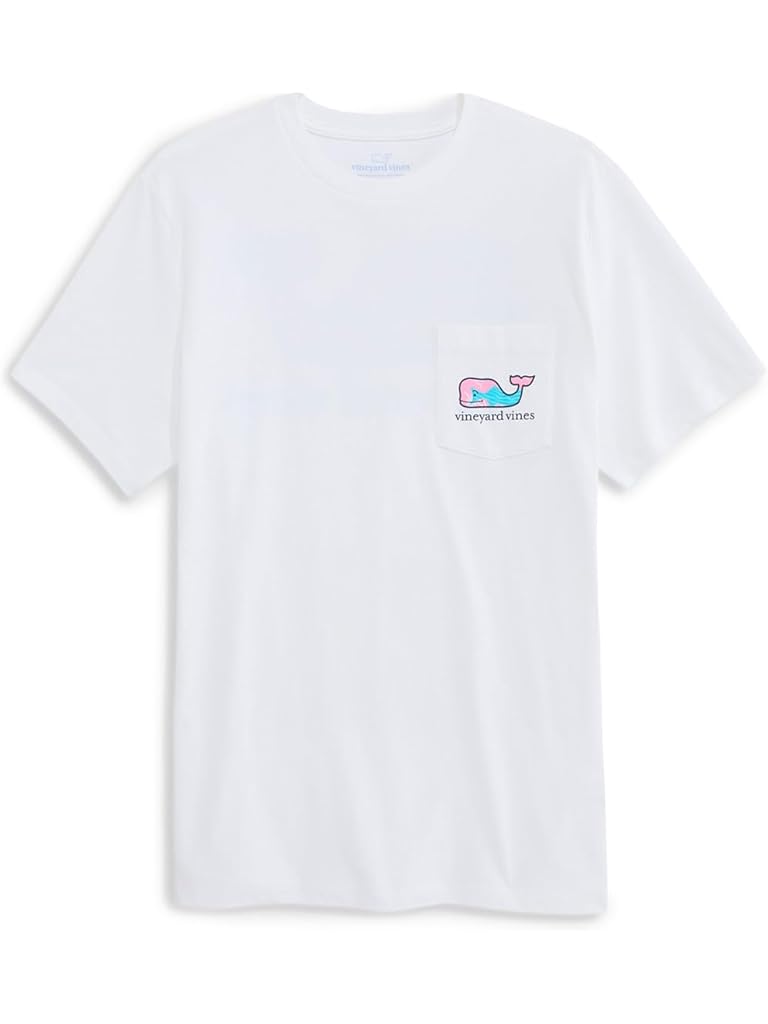 Blue Vineyard Vines Rippled Fish Whale Fill Short Sleeve Tee