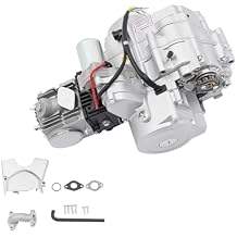 110CC 4 Stroke Engine Motor Automatic Transmission Go Kart Transmission Fit Stroke Cylinder 2 Valve Engine Electric Start Auto Engine Motor for ATV GO Kart