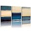 Blue Gold Wall Art-Framed
