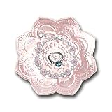 Plato de Cerámica para Anillos Porta Joyas Decorativo Pequeño Plato para Mujeres Niña Novia Cumpleaños Navidad Boda Compromiso Regalos (Pink)
