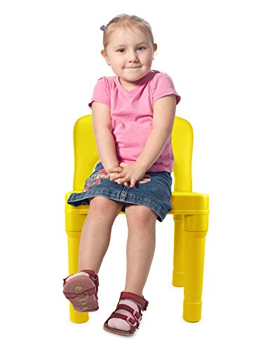 Plastic Kids Chairs For School, Daycare, Home, Indoor And Outdoor Use - Set Of 2 Chairs For Young Kids And Up - Enables Children To Play And Do Activities Independently (Red And Yellow Chairs) #TOP2