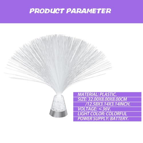 HOMSFOU Battery Powered Fiber Optic Light USB Dual-use Color Changing Lamp for Indoor Party Home Decoration with Dynamic Visual Effects Safe Energy Saving