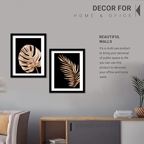 Kotart-Golden-Leaf-Wall-Decor-Paintings-for-Home-Office-Living-Room-Modern-Art-Nature-Wall-Paintings-with-Frame-Framed-Wall-Art-Paintings-11-inch-x-14-inch-Framed-Set-of-2