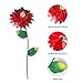 Metal Flower Decorative Garden Stakes Glow in Dark Pick Water Proof Metal Flowers Stick for Lawn Yard Patio,3 PCS