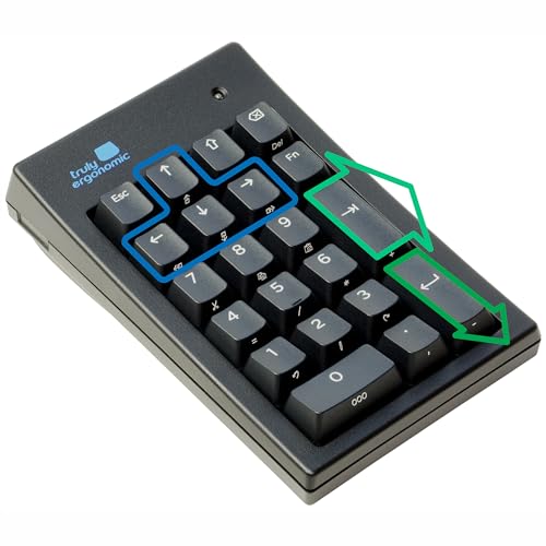 Truly Ergonomic - Best Mechanical Numeric Keypad for Data Entry - Big Large TAB - MX Mechanical Switches - USB - Numpad - Number Pad - Windows/Linux