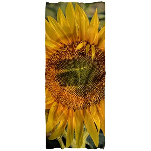 Écharpe légère femme pour éviter le froid du cou avec motif fleur tournesol