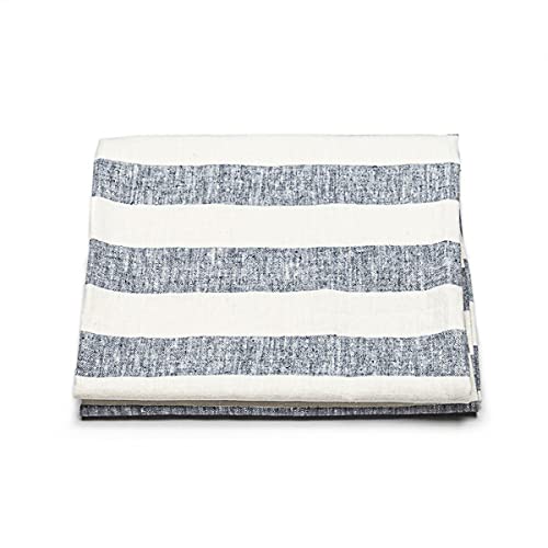 Linenme Linen Beach Sheet Philippe Indigo, 53 X 71 #TOP14