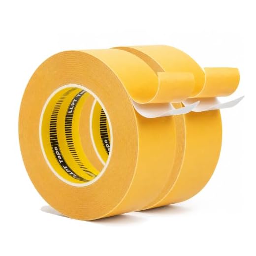 LLPT Double Sided Woodworking Tape 2 Pack 1.8 Inch x 36 Yards Each Roll Double Face Turner Tape for CNC and Wood Template Removable Residue Free (WT266)