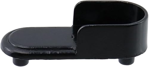 Miniatura 7 de Mcredy 2 pares de aleación de zinc ovalada colgante riel soporte de la barra soporte de extremo para armario armario plata 0.63 pulgadas tamaño