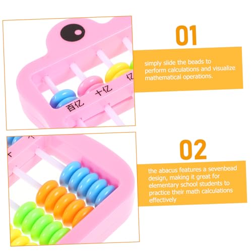 ifundom 7-Bead Math Counter Toy Classroom Toys for Kids Counters for Kids Math Plastic Abacuses Chinese Abacus