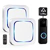Wireless Doorbell Chime - Compatible with Blink Video Doorbell (2023 release) and Blink Video Doorbell (newest model), 58 Melodies & 5 Volume Levels (1 Video Doorbell Extender 2 Receivers）