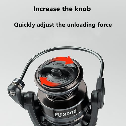 Lvpradior 10kg High Braking Force Spinning Reel | Heavy Duty Saltwater/Freshwater Fishing Tackle for Trout, Perch, Pike, Salmon, Carp | Professional Carp Fishing Reel for Anglers (HJ3000) - Image 5