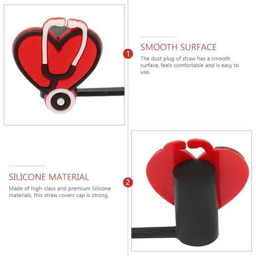 Set de 6 tapones para pitillos de silicona reutilizables miniatura 6