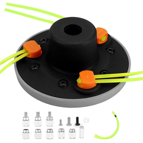 Quintillus Universal Weed Eater Head,H09 Weed Wacker Head Grass Trimmer Head Compatible with Ego, Ryobi,Echo,Weed Warrior with 12pc 11in / .095' Triangle Trimmer Line （Not for Kobalt）