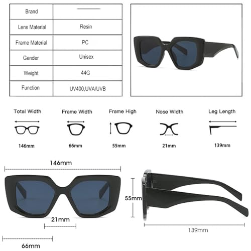 Nuances UV400 protection solaire lunettes de soleil polygone rétro légères - 5
