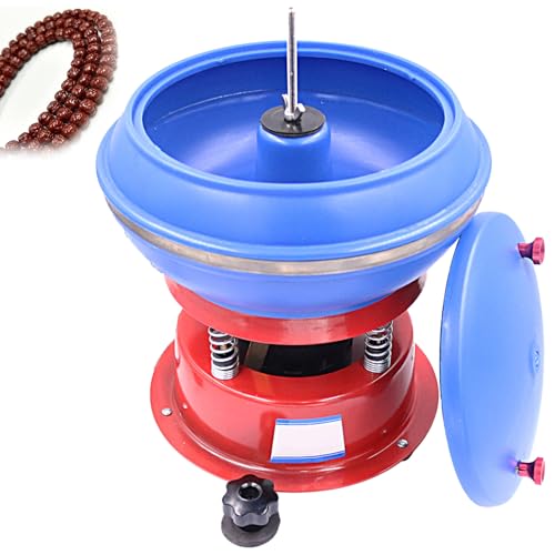 MiyKom Vibratory Bowl Tumbling Machine for Polishing Metal Buffing Machine for Workpiece Grinding, for Gems Jade Crafts, Convenient oper-ation Electric Vibratory Tumbler A