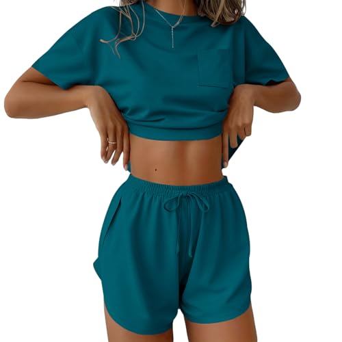 Image of Ekouaer Womens Pajama Sets Sexy Lounge Sets Side Split Short Pj Sets Cute Pjs 2 Piece Comfy Sleepwear Loungewear