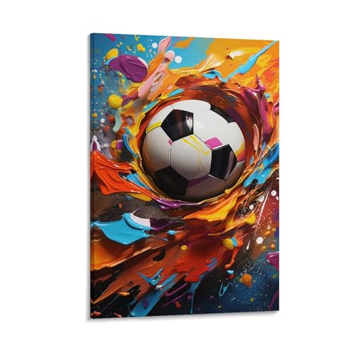 Football peinture sur toile 30x45cm TNSGHAVED décoration murale pour chambre
