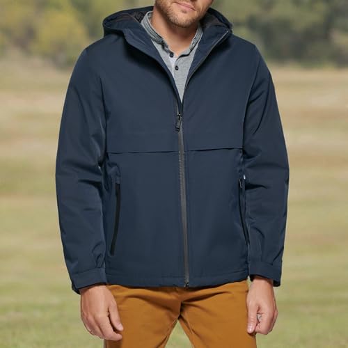 Docker's Men's Flex Tech Filled Storm Jacket, Navy, Medium