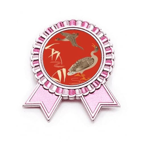 Broche rouge japonaise en métal M | Ne manquez plus d'originalité