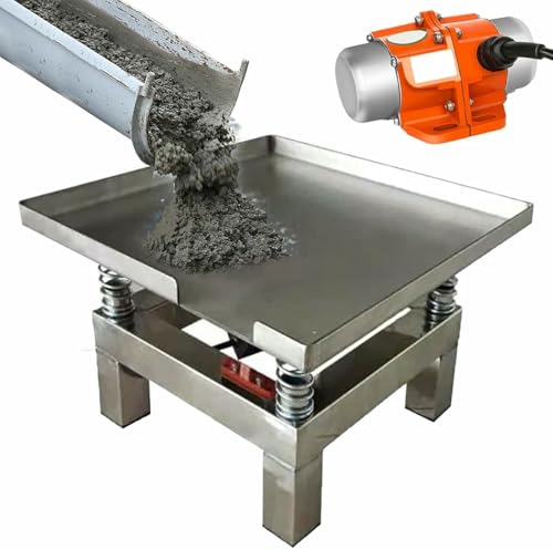 Plataforma vibratoria eléctrica, mesa vibratoria de concreto de acero inoxidable - Plataforma de vibración para bancos de prueba para eliminar burbujas y agitar precipitados, capacidad de carga de 10 kg miniatura 1