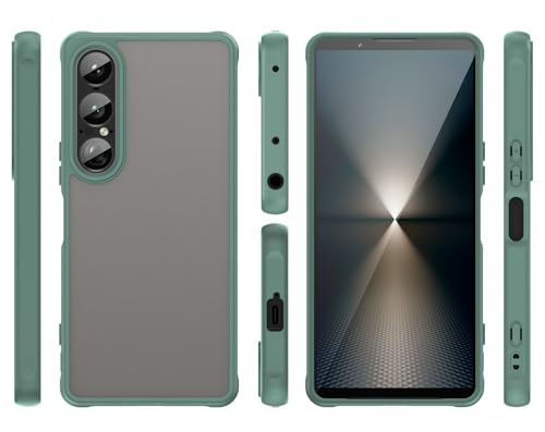 Kukoufey Compatible with Sony Xperia 1 VII Cover Case,Compatible with Sony Xperia 1 VII 2025 XQ-FS54 Anti-Fall and Shock-Absorbing Protective Cell Phone Case Green