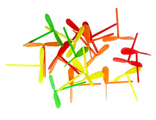 NOVELTY GIANT WWW.NOVELTYGIANT.COM Miniature Multicolored Plastic Helicopter Twirling Toy Approx 40 Pieces -  0015.0