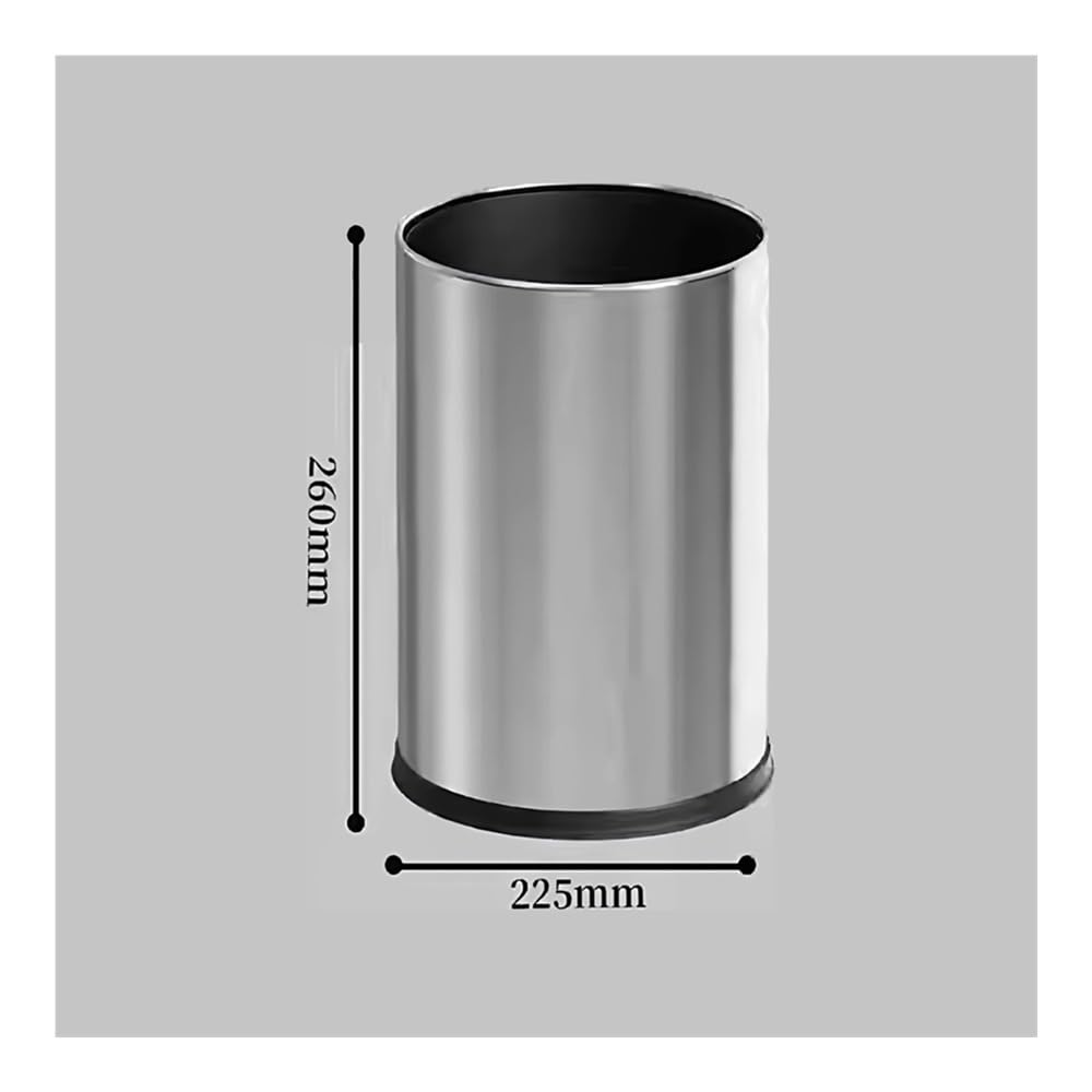 Waste Paper Basket okrągły metalowy kosz na odpady, 10 l, z otwartym górnym blatem, z wyjmowanym pojemnikiem wewnętrznym, kompaktowy kosz na śmieci (niebieski)