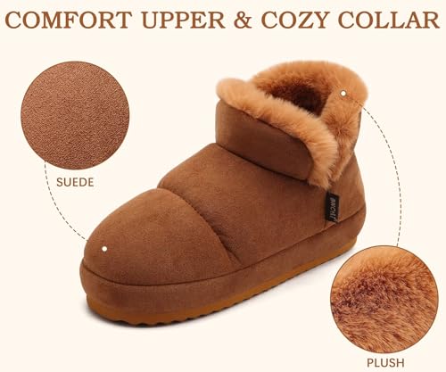 ONCAI Womens Slippers House Slippers for Woman Slipper Boots for Women Ladies Winter Fuzzy Warm Bootie Indoor Outdoor4