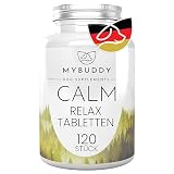 MYBUDDY Calm Relaxtabletten Hund Beruhigung mit Baldrian Hopfen Johanniskraut Kamille für alle Rassen Nahrungsergänzungsmittel für Hunde Made in Germany (Calm Relaxtabletten, 3x120 Tabletten)