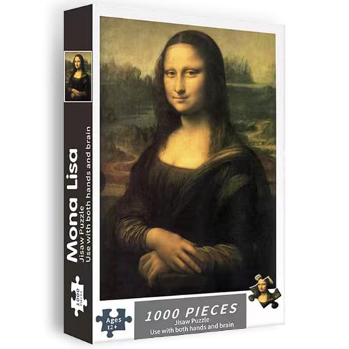 BNKLJNSH Mona Lisa Puzzle 1000 Piece Puzzles for Adults Artwork Jigsaw