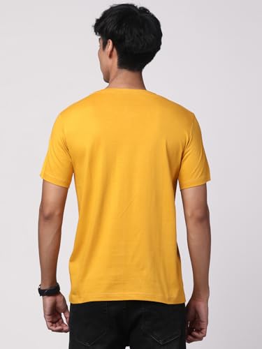 Image of ADRO Men's Graphic Printed 100% Cotton T-Shirt - Regular Fit, Printed T-Shirts for Men