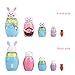 Yoption 5 Pcs Russian Matryoshka Dolls Handmade Wooden Rabbit Bunny Nesting Dolls Set for Christmas Easter Birthday Gift Home Decoration (Rabbit)