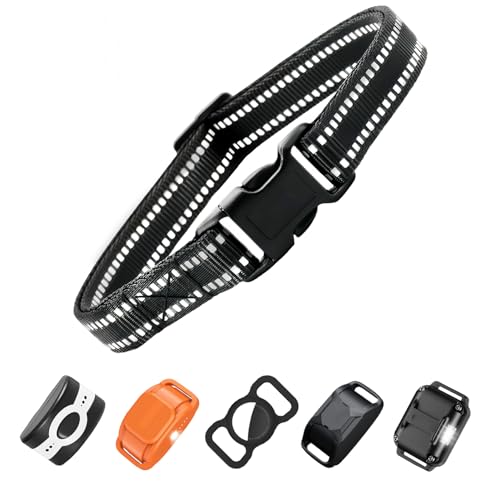 Dog Training Collar Replacement and Shock Collar Strap - 3/4 Inch Wide Adjustable Nylon Band with Reflective Replacement Strap for E Collar and Bark Collar (Black)