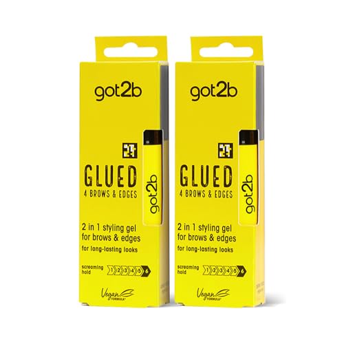 Got2b Gel - Fijador de Cejas Resistente al Agua, Fijación Fuerte - 16 ml (Paquete de 2)