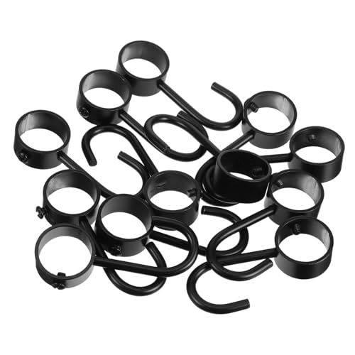 IMIKEYA 12 Pezzi Ganci Appendini in Acciaio Inossidabile con Fitting Manicotto Supporto Robusto per Appendiabiti Ganci per Bastoni Armadio Porta Asciugamani e Appendi Abiti per Bagno e