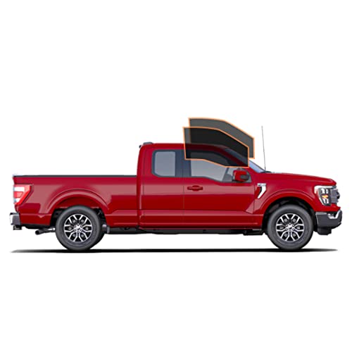 DIY-MotoShield Pro Premium Professional 2mil Ceramic Window Tint Film for 2009-2014 Ford F150 Extended Cab — (Front Driver/Passenger 25%)