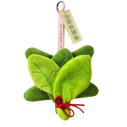 Genérico Colgante Peluche Pomelo – Llavero Suerte, Cojín Hoja, Figura Suave | Aleja Energía Negativa, Aplicación Comodín Escuela Trabajo Viaje Familiar