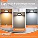 Tomosu LED Einbaustrahler 230V Schwarz, 5W IP44 Spots Deckenleuchte Flach Bad, Rund Ø75-85mm, Einbautiefe 24mm, 450LM LED Spot Warmweiß 2700K-3000K für Badezimmer Wohnzimmer Küche, 10er Set