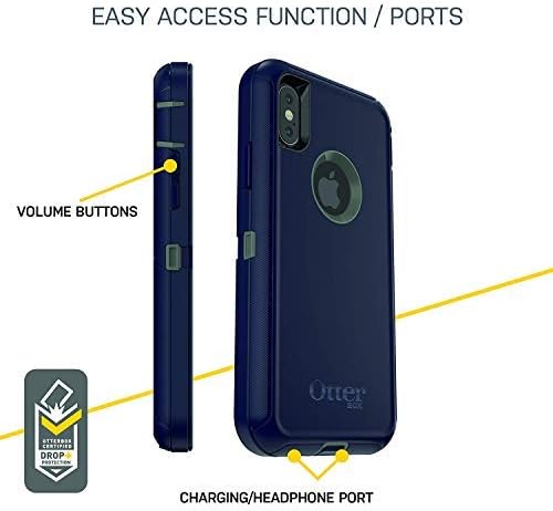 OtterBox Defender Series Case for iPhone Xs & iPhone X - Non-Retail Packaging - Coral DOT