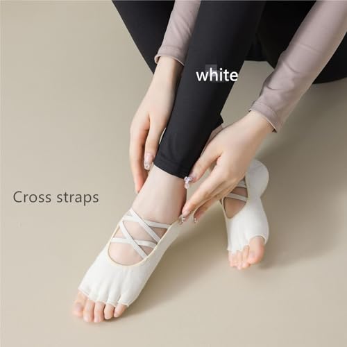 Timntts Women’S Pilates Socks With Grip Non-Slip Toeless Yoga Sock For Sports Ballet Dance Workout 4 Pack  thumb #5