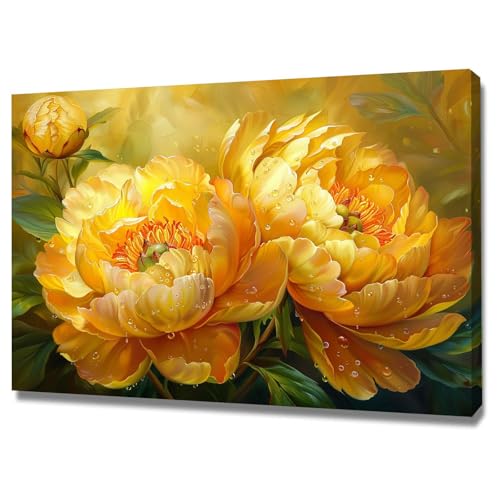 Peinture végétale art mural WODJEM cadre inclus pour chambre design