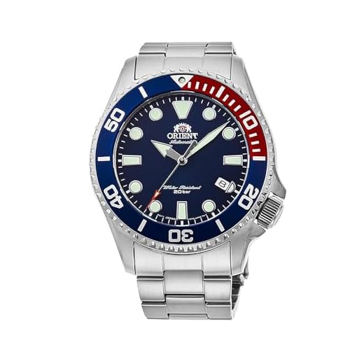 Orient Relógio masculino japonês automático/manual 200 M estilo mergulhador RA-AC0K, Azul, Relógio Automático