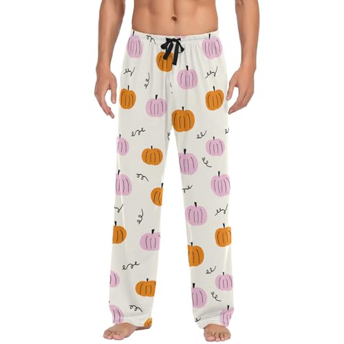 Pantalon de pyjama homme citrouille rose résout le manque de poches vêtement de nuit taille S